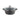 Cooking pot with glass lid 16, 20 or 24 cm, aluminum, black - Vario Click