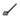 Spatula, plastic, black - kitchen helper