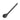 Wooden spoon, plastic, black - kitchen helper