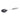 Stainless steel-plastic cooking spoon, black - kitchen helper