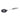Stainless steel-plastic slotted spoon, black - kitchen helper