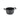 Cooking pot with glass lid 20 or 24 cm, aluminum, black - Edition 100