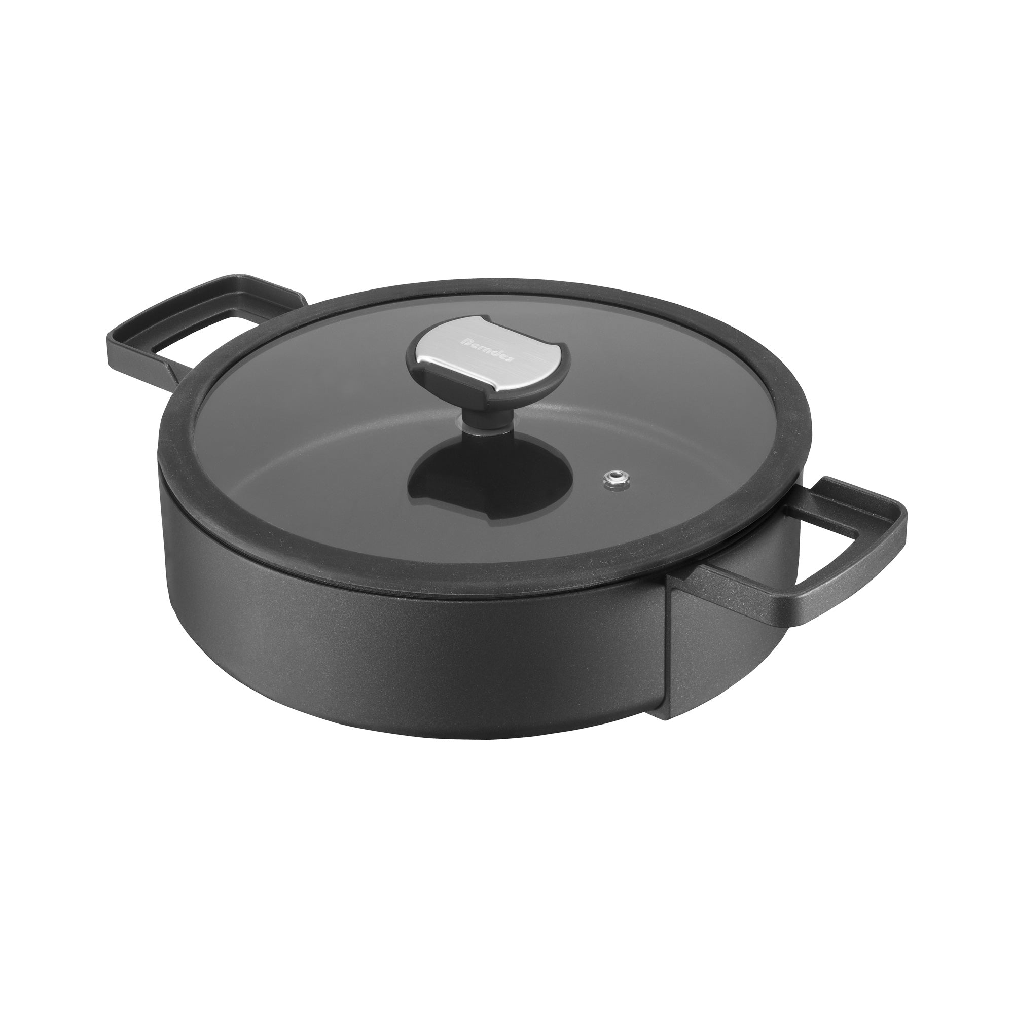 Berndes Alu Induction Smart Schmorpfanne 28 cm Padella Fonda, 3.5 Litri, Alluminio Forgiato, Schwarz/Weiß Berndes Alu Induction Smart Schmorpfanne 28 cm Padella Fonda, 3.5 Litri, Alluminio Forgiato, Schwarz/Weiß