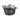 Cooking pot with glass lid 20 or 24 cm, aluminum, black - Vienna