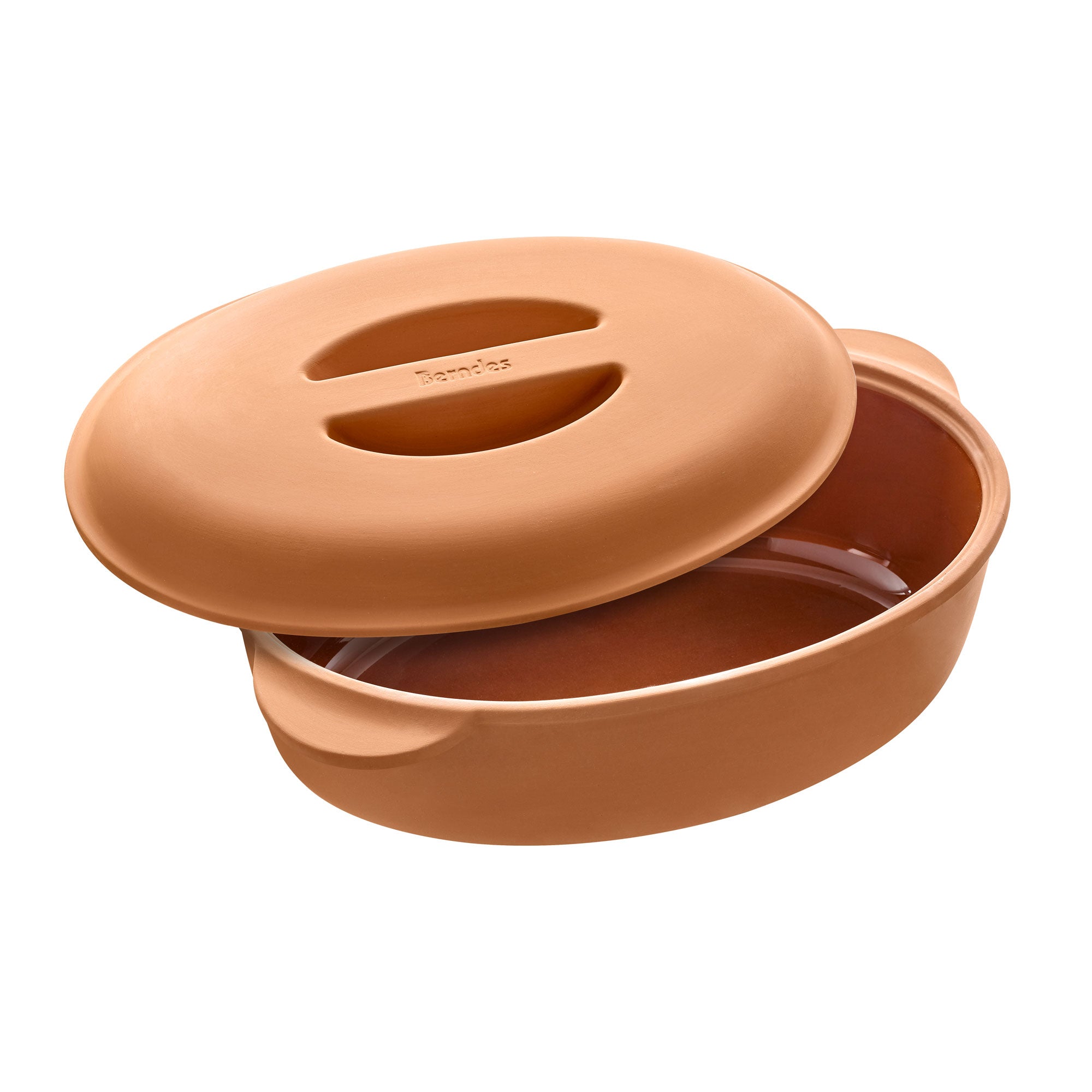 Bräter, oval, Terracotta, natur